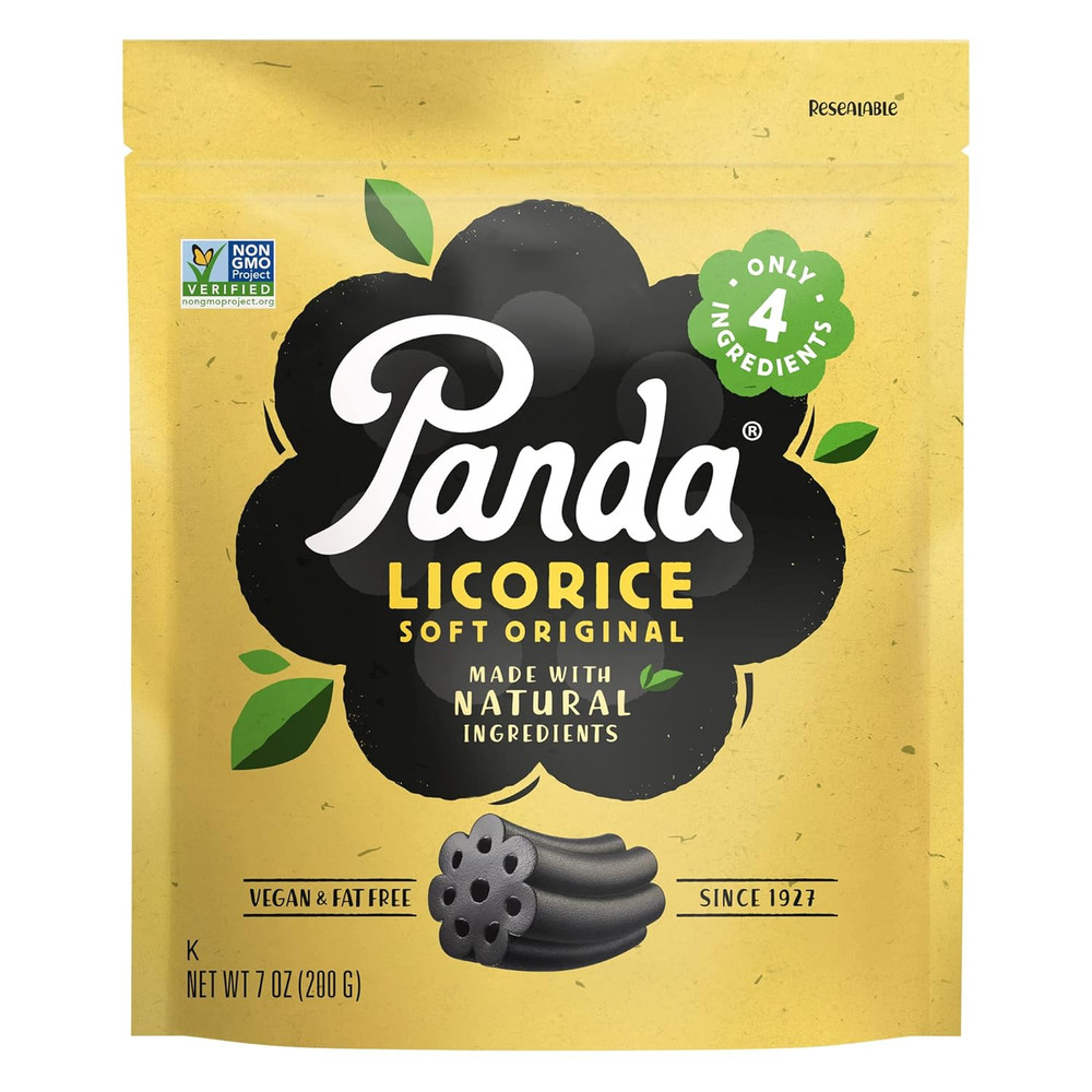 Panda ® | Natural Soft Original Licorice | Pure Black Licorice Candy Made with O