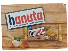 Ferrero HANUTA WAFER WITH HAZELNUT & COCOA (Box 18 packs-1.5oz) from USA Seller