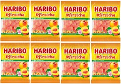 8 HARIBO PFIRSICHE Peach Flavor Sugar Coated Gummy Candy Sweets 175g 6.1oz
