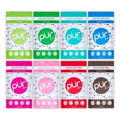 PUR Gum | Aspartame Free Chewing | 100% 55 Count (Pack of 8), Variety