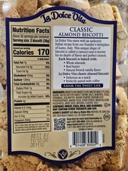 La Dolce Vita Classic Almond Biscotti Authentic Italian 2lb 8oz