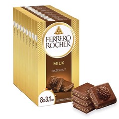 Luxurious Milk Chocolate Hazelnut Bar – Gourmet Treat Pack of 8 (3.1 oz Each)
