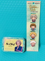 NEW Sealed! BETTY WHITE Back in St.Olaf The Golden Girls Mints, With Page Clips