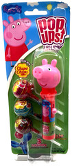 Peppa Pig Pop Ups 3Pcs Lollipop Chupa Chups Flix Candy Red Dispenser New
