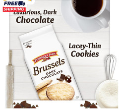 Brussels Dark Chocolate 15 Lace Cookies, 5.25 Oz. Bag