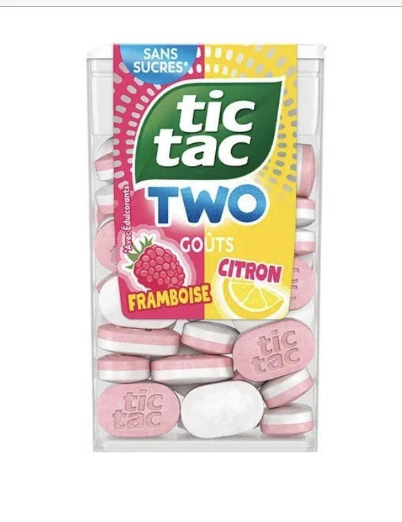 TIC TAC TWO FRAMBOISE CITRON SANS SUCRES 38,5G