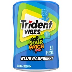 Trident – Vibes Sour Patch Kids Blue Raspberry Chewing Gum – 6 bottles (240 P…