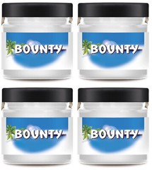 4 BOUNTY Coconut Flavor Dessert Cream Spread Jars Sweets Treats 200g 7.05oz
