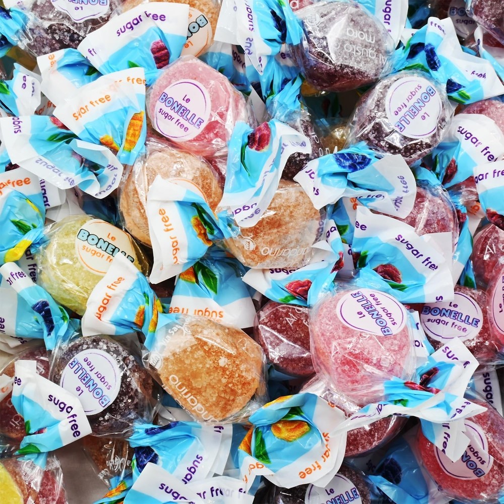 Bonelle Sugar-Free Fruit Jelly Candy, Individually Wrapped, 1 Lb – Free Shipping