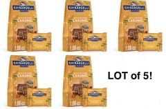 Lot Of 5 Stocking Stuffer Boxes GHIRARDELLI Milk Chocolate Caramel 1.06oz Ea