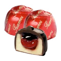 Szamos Sour Cherry Dessert, Handmade Chocolate-Covered Marzipan Bonbon, 4x125g