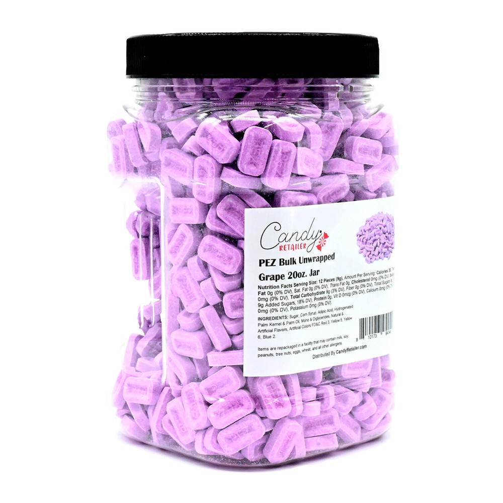 PEZ Bulk Unwrapped Candy Refill 20oz Jar