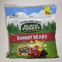 Black Forest Gummy Bears Soft Juicy Fruit Snacks 5 LBS, 6 Flavors Resealable Bag