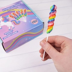 Rainbow Twist Lollipops, Bulk Individually Wrapped for Birthday Parties, Unic…