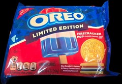 Oreo Firecracker Pop Limited Edition Sandwich Cookies Blue Raspberry 11.46 oz
