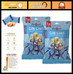 Super Strength Ginger Candy – Natural, Individually Wrapped, 1 lb Bag (2 Pack)