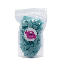 Sour Gummy Candy Strips Blue Raspberry, 1 Pound