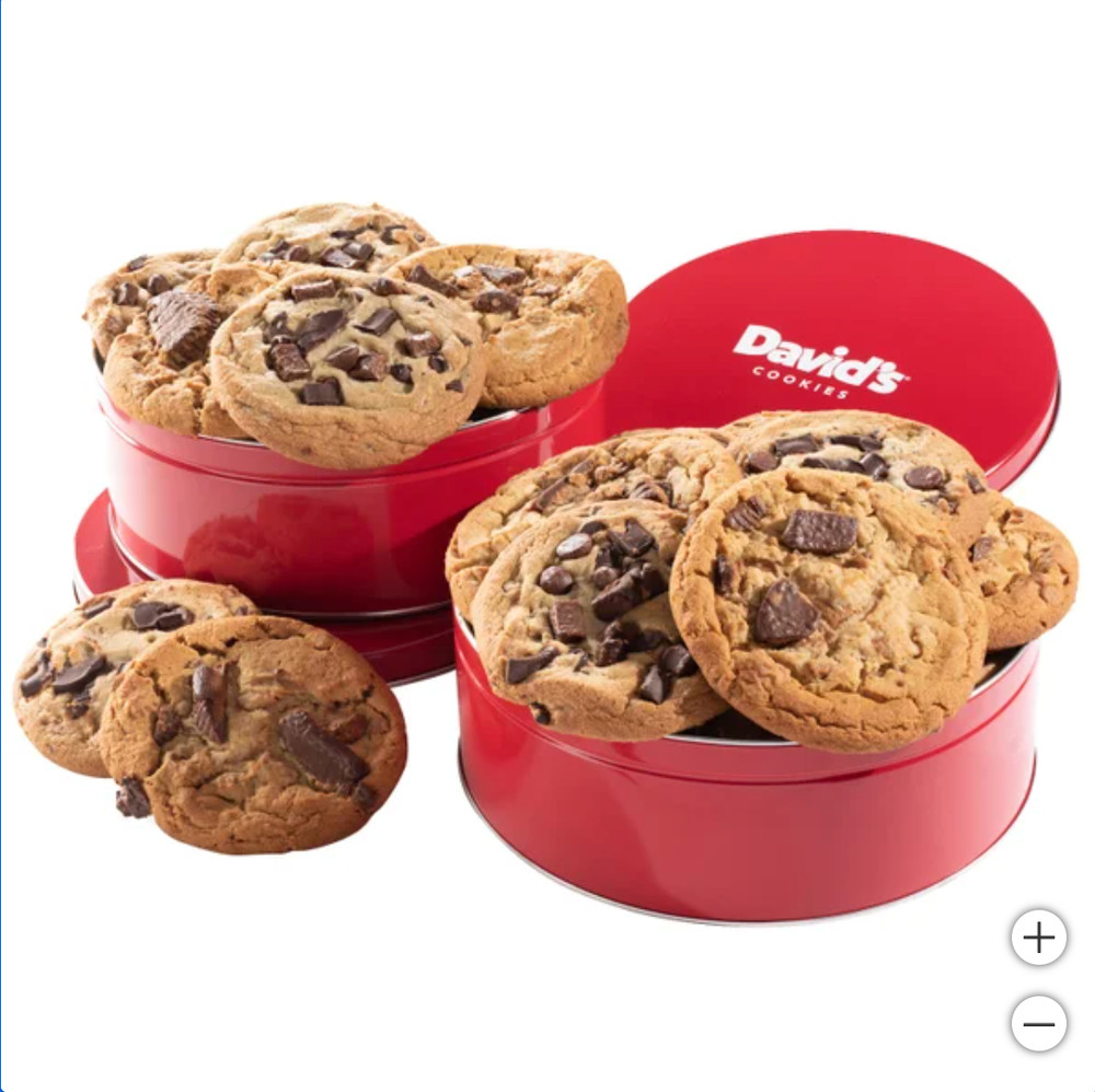 David’s Cookies Decadent Triple Chocolate Hershey’s Kisses,Reese’s Peanut Butter
