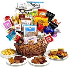 Custom Gift Basket Handmade with gourmet chocolates, cookies, snacks, and candy!