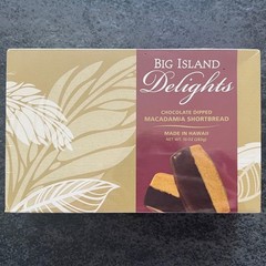 Big Island Delights Chocolate Dipped Macadamia Shortbread 10oz Box x1