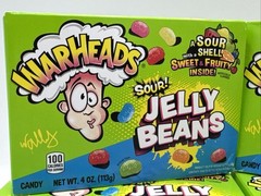 Lot Of 12 – Warheads Sour Jelly Beans Exp 6/2026 – 3 POUNDS!!