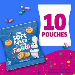 Pillsbury Funfetti Mini Soft Baked Cookies (10 Pouches)