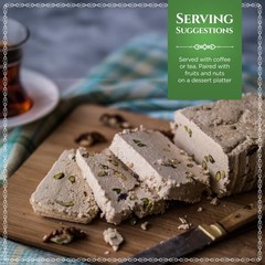 Abdurrahman Tatlıcı Halvah with Pistachio, 10.6oz, Turkish Halva, Tahini Halv…