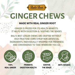 Bali’s Best Ginger Chews, Zesty Lemon Flavor, 1 Pound Jar, Individually…