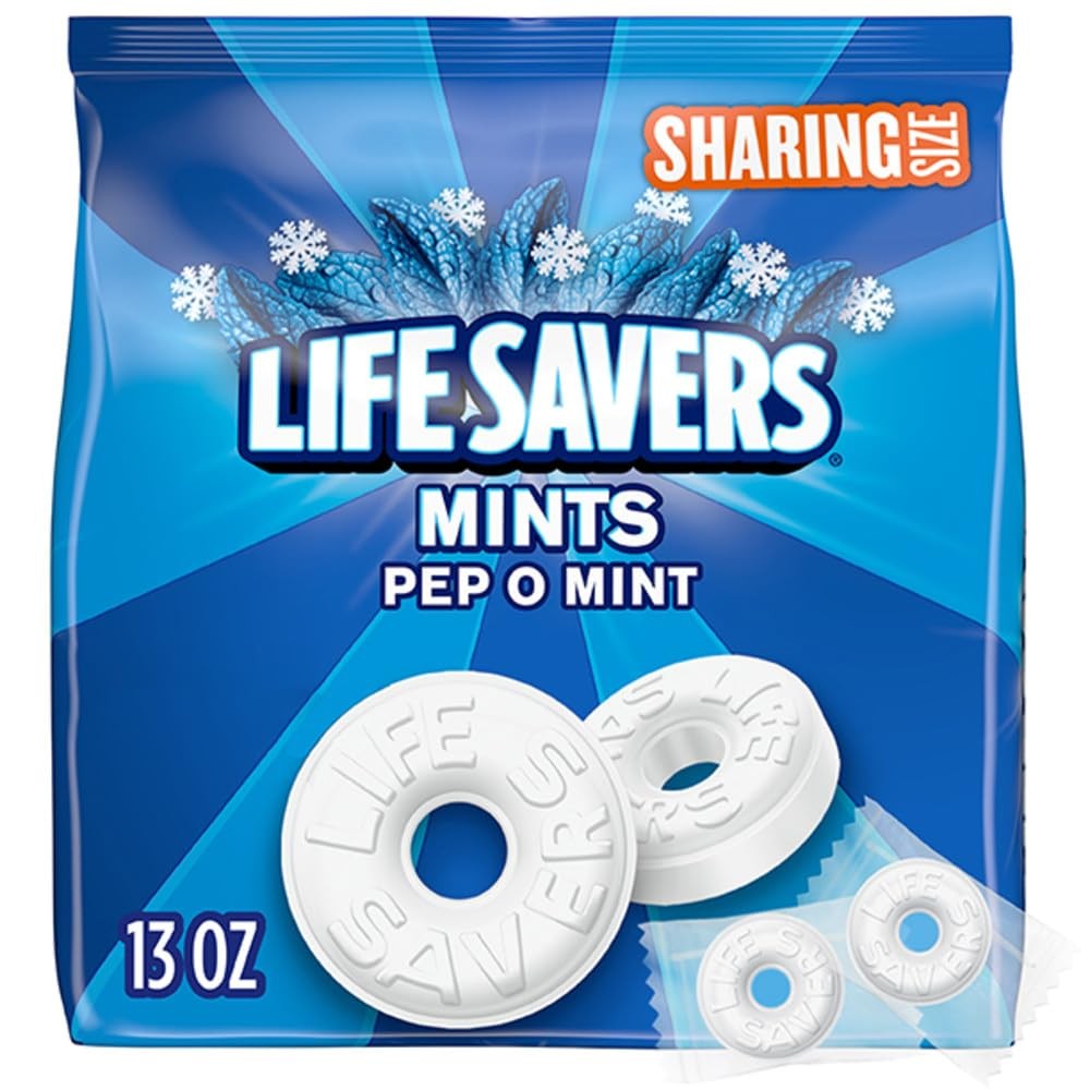 LIFE SAVERS Pep-O-Mint Breath Mints Hard Candy, Sharing 13 Ounce (Pack of 1)