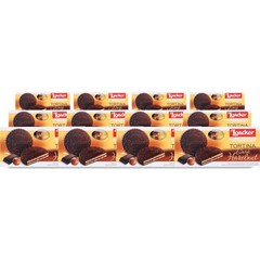 Loacker Dark Hazelnut Tortina Wafer Chocolate 125G 4.44 Oz 12 Pack