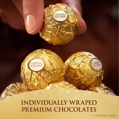 Ferrero Rocher Gourmet Hazelnut Milk Chocolate 16 Count (7 oz) (Pack of 1)