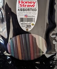 HONEY STRAWS 40 Straws 2 Pack KOSHER ASSORTED FLAVORS USA HONEY in Each Straw