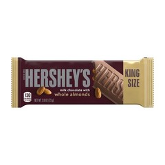 King Size Milk Chocolate Candy Bar with Whole Almonds, 2.6 oz