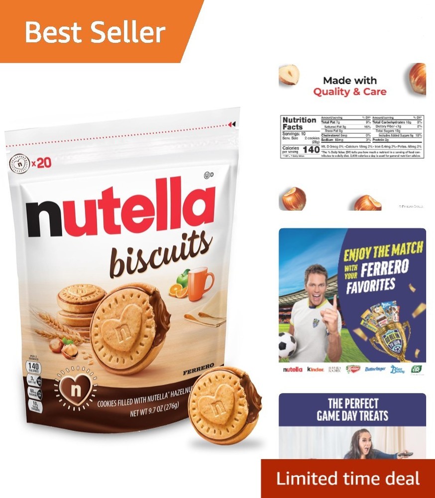 9.7 oz Kosher Hazelnut Cream-Filled Biscuits – Delightful Snack For All Ages
