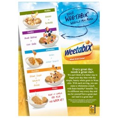 Weetabix Biscuits Whole Grain Cereal, Good Source of Fiber, Low in Fat, Heart He