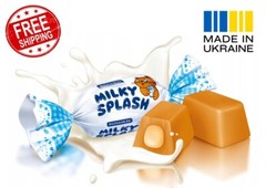 Roshen Milky Splash Soft Creamy Toffee Candies with Milk Filling Sweets