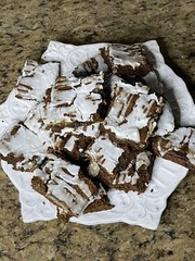 Homemade New England Hermit cookie bars