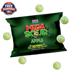 Mega Sour Apple Fizz Candy 250G – Handmade British Hard Sweets – Extreme Sour Ca