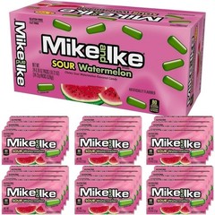 Mike and Ike Sour Watermelon Candy, 0.78 Ounce Box (Pack of 24)
