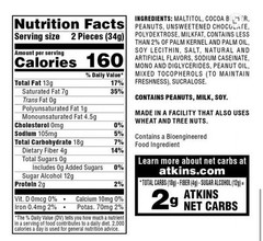 Atkins Endulge Peanut Butter Cups Keto Friendly Box 20 Count 340g