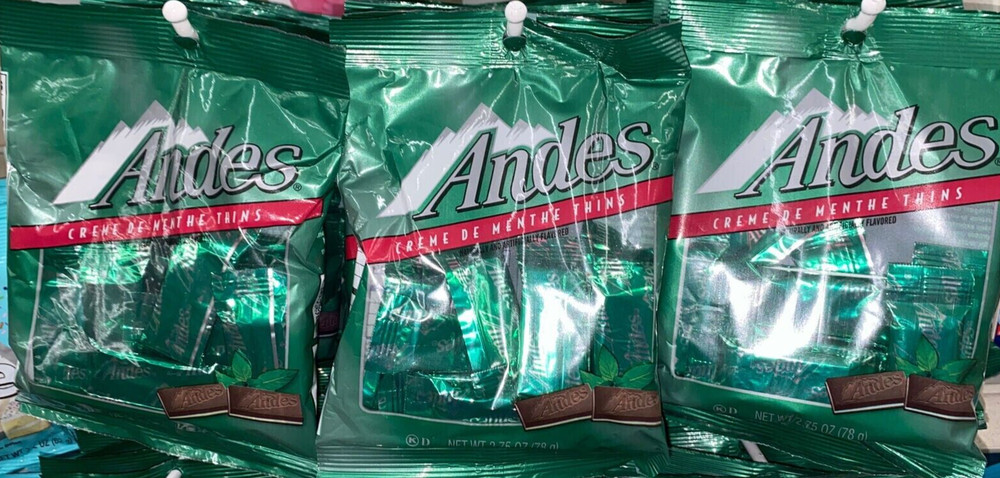 Andes Mints – Creme de Menthe – Individually Wrapped Candy {LOT OF 3 BAGS}