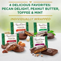 Russell Stover Sugar-Free, 4 Flavor Mix, Bulk Chocolate Candy Bars (1 Pound)