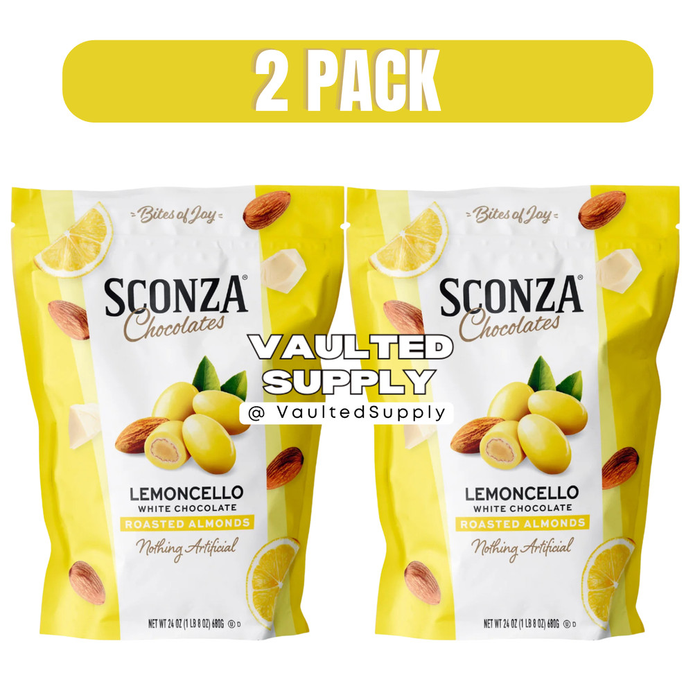 Sconza Limoncello White Chocolate Almonds 2 Pack 24oz Each Costco Size