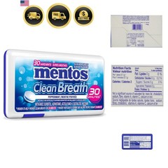 Clean Breath Mints, Peppermint, 30 pc/Pack of 12, Package | Package