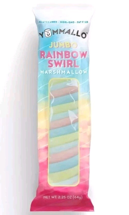 4 PACK – Yummallo Jumbo Rainbow Marshmallow 2.25 Oz Each