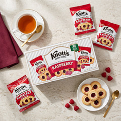 Knott’s Berry Farm Premium Shortbread Cookies, Raspberry, 2 oz, 36-count