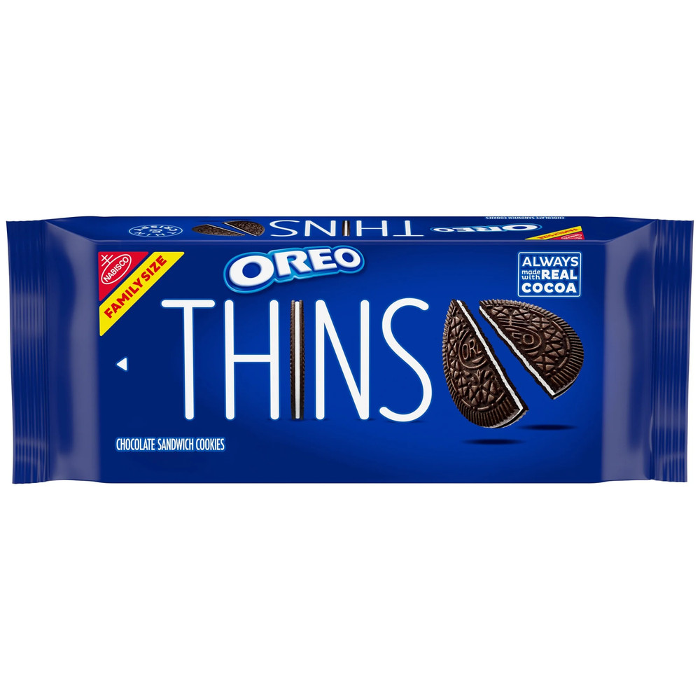 OREO Thins Chocolate Sandwich Cookies, Family Size, 11.78 Oz