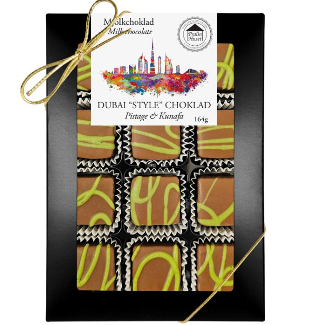Pralinhuset Dubai 12-Pc Chocolates – Pistachio & Kadayif – Swedish Luxury