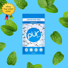 Aspartame Free Chewing Gum|100% Xylitol Natural Peppermint Flavored Gum55 Pieces