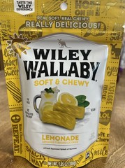SIX BAGS Wiley Wallaby Lemonade Australian Style Soft Licorice Candy 7.05 OZ